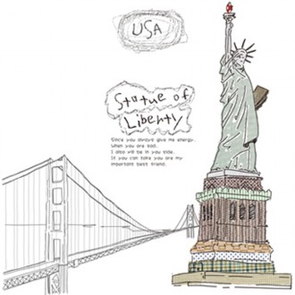 USA Statue of Liberty Wall Sticker